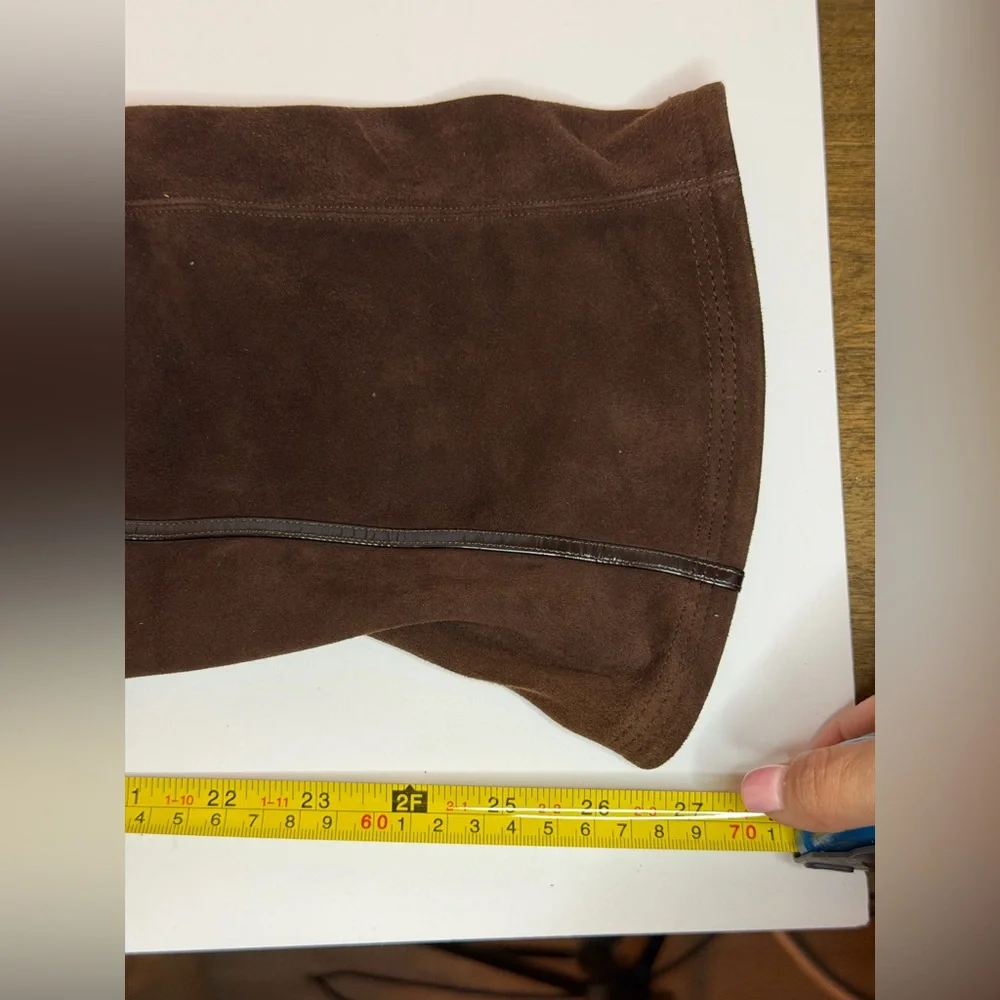 Salvatore Ferragamo Brown Suede Over-the-Knee Boots Size 38